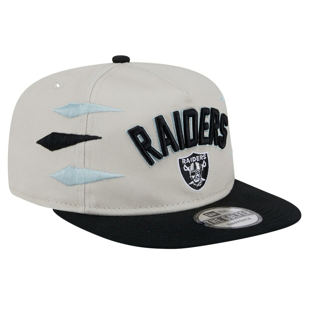 Las Vegas Raiders New Era Athletic Golfer Snapback Hat - Stone/Black for sale