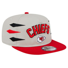 Kansas City Chiefs New Era Athletic Golfer Snapback Hat - Stone/Red online