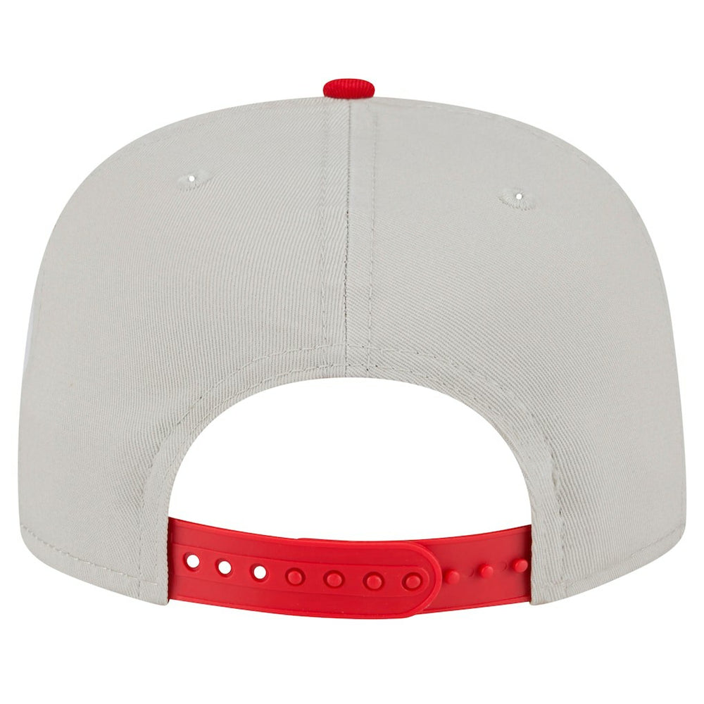 Kansas City Chiefs New Era Athletic Golfer Snapback Hat - Stone/Red online