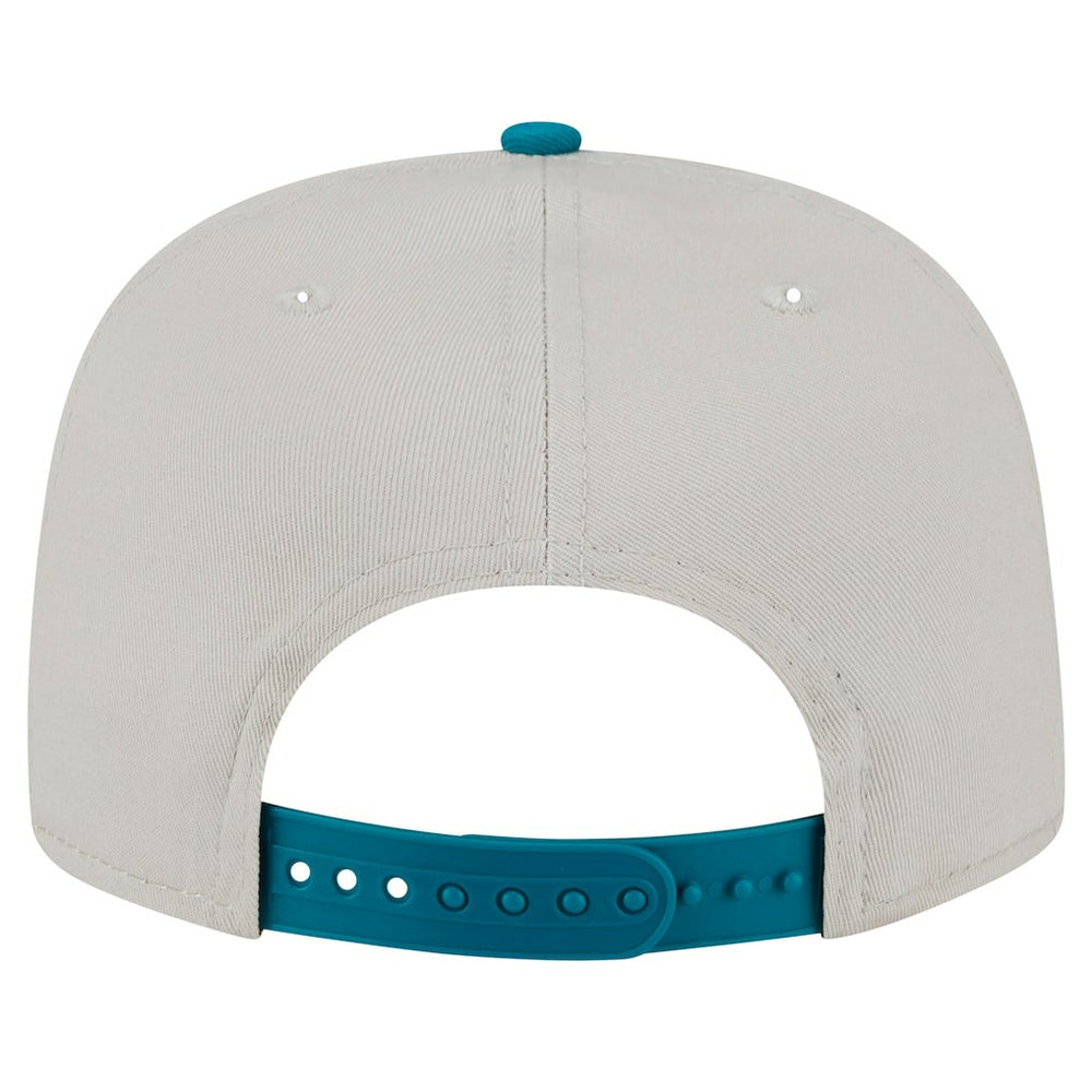 Miami Dolphins New Era Athletic Golfer Snapback Hat - Stone/Aqua on sale