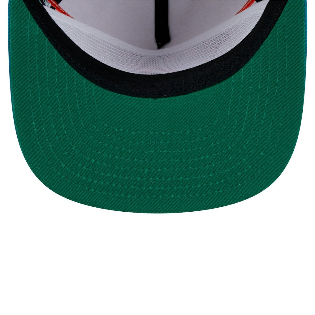 Miami Dolphins New Era Athletic Golfer Snapback Hat - Stone/Aqua on sale
