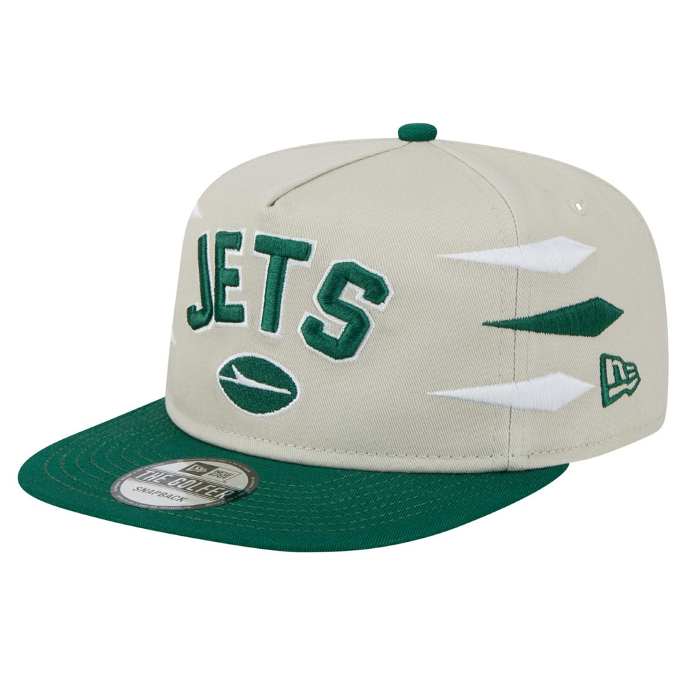 New York Jets New Era Athletic Golfer Snapback Hat - Stone/Green outlet