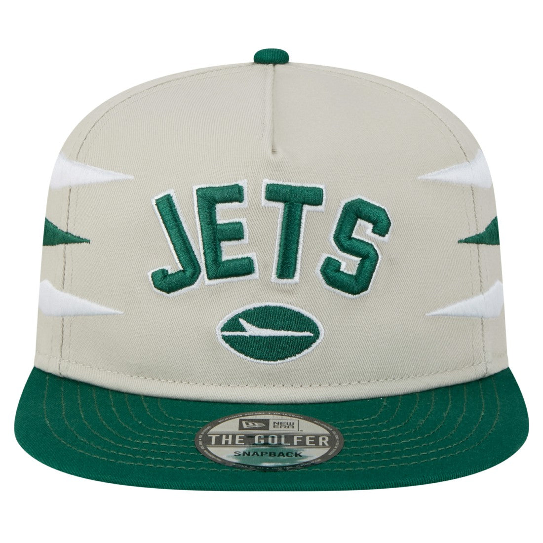 New York Jets New Era Athletic Golfer Snapback Hat - Stone/Green outlet