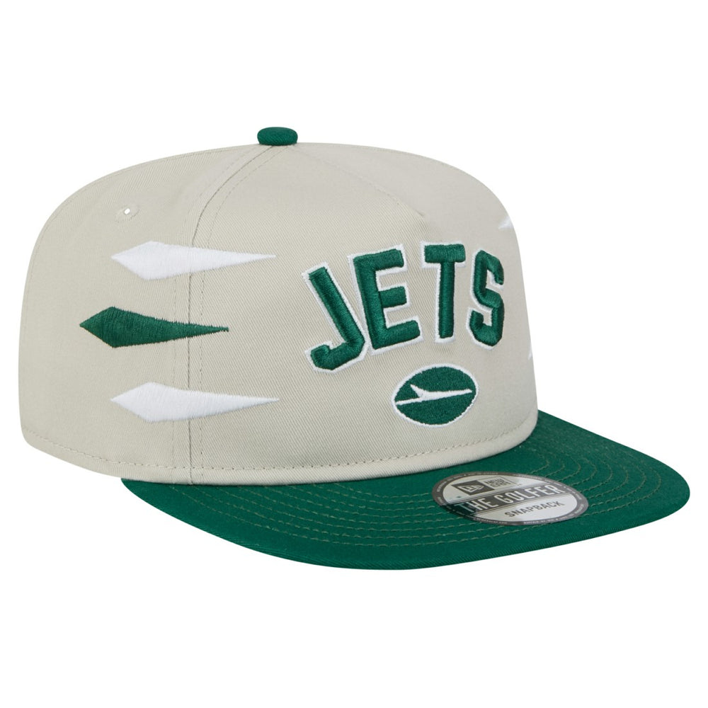 New York Jets New Era Athletic Golfer Snapback Hat - Stone/Green outlet