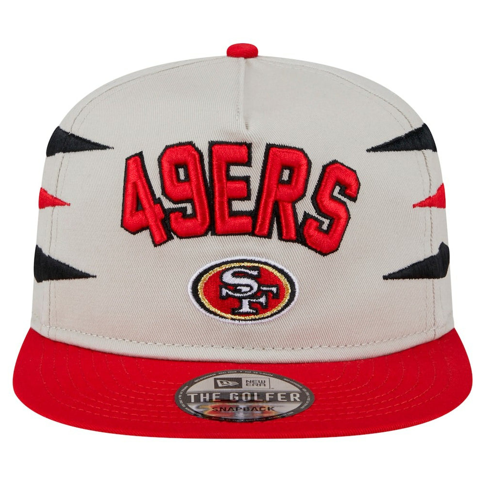 San Francisco 49ers New Era Athletic Golfer Snapback Hat - Stone/Scarlet for sale