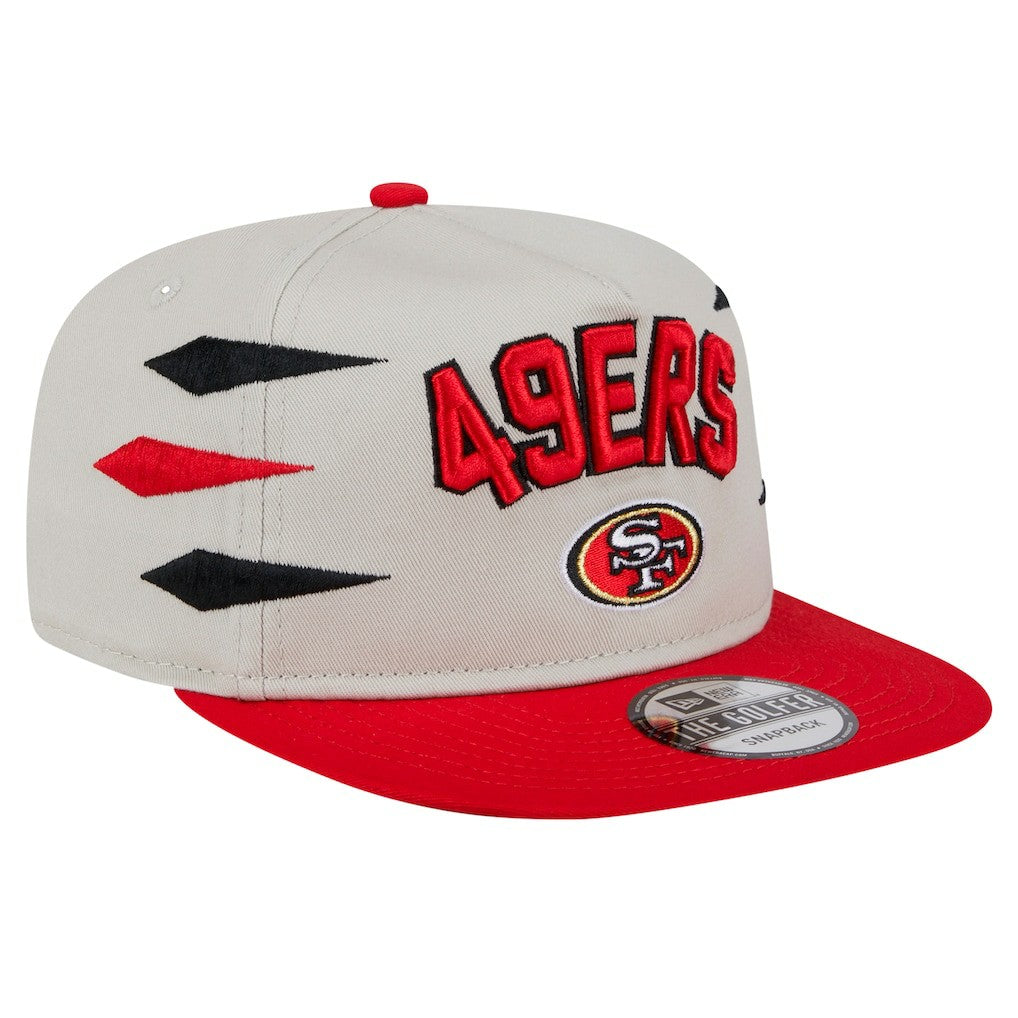 San Francisco 49ers New Era Athletic Golfer Snapback Hat - Stone/Scarlet for sale