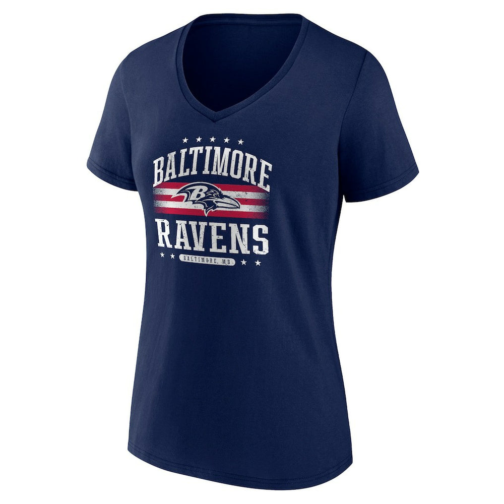 Baltimore Ravens Women's Americana Team V-Neck T-Shirt - Navy outlet