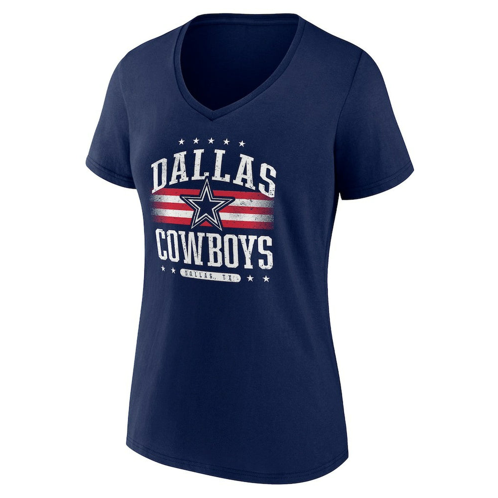 Dallas Cowboys Women's Americana Team V-Neck T-Shirt - Navy cheap