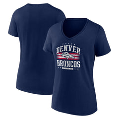 Denver Broncos Women's Americana Team V-Neck T-Shirt - Navy cheap