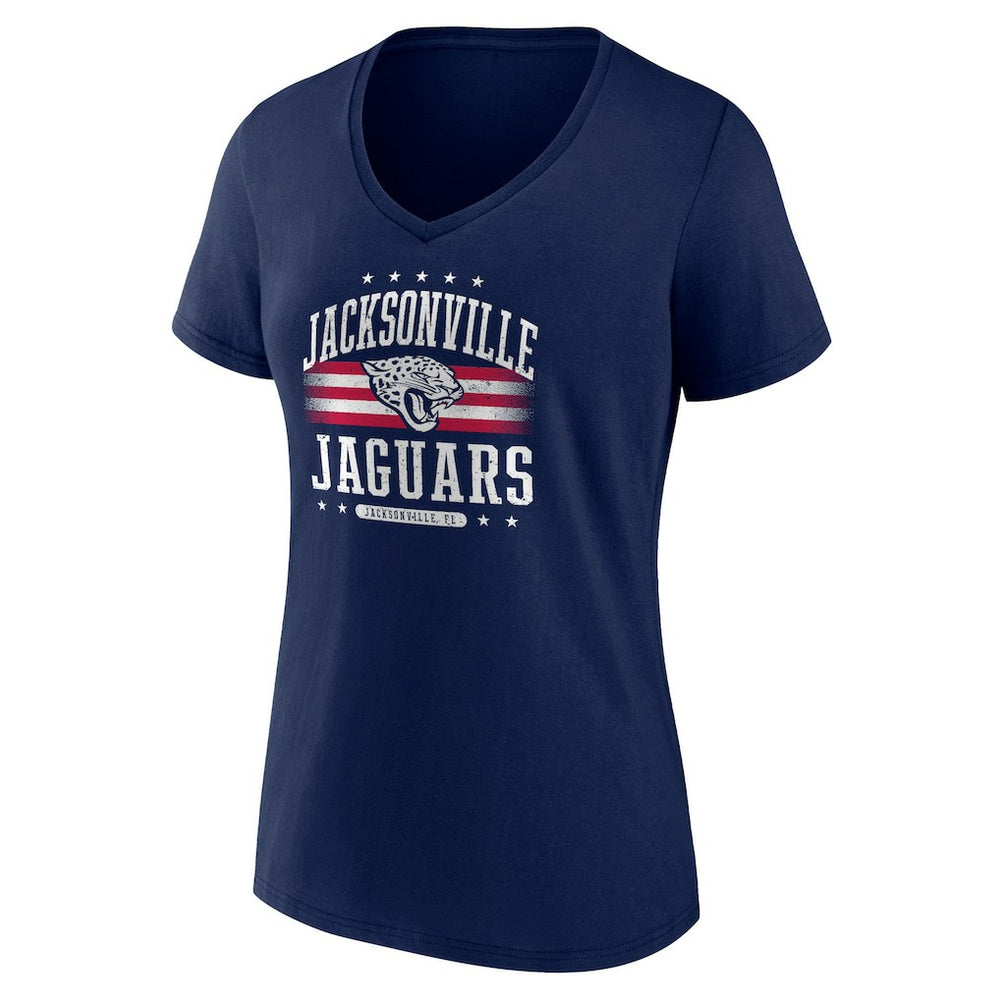 Jacksonville Jaguars Women's Americana Team V-Neck T-Shirt - Navy outlet