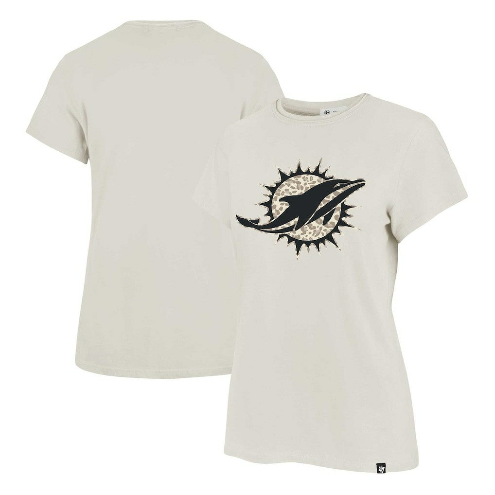 Miami Dolphins '47 Women's Panthera Frankie T-Shirt - Cream discount