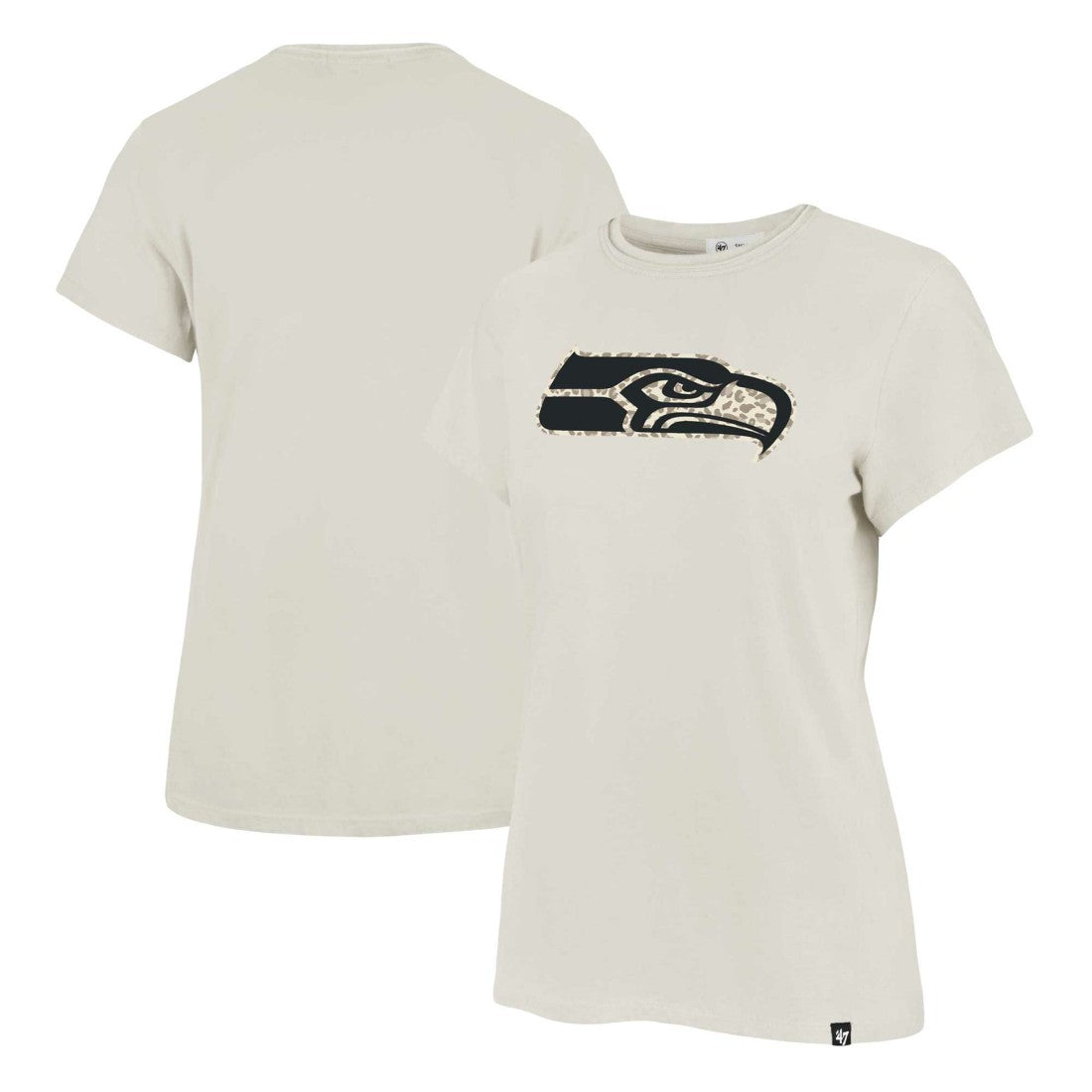 Seattle Seahawks '47 Women's Panthera Frankie T-Shirt - Cream outlet