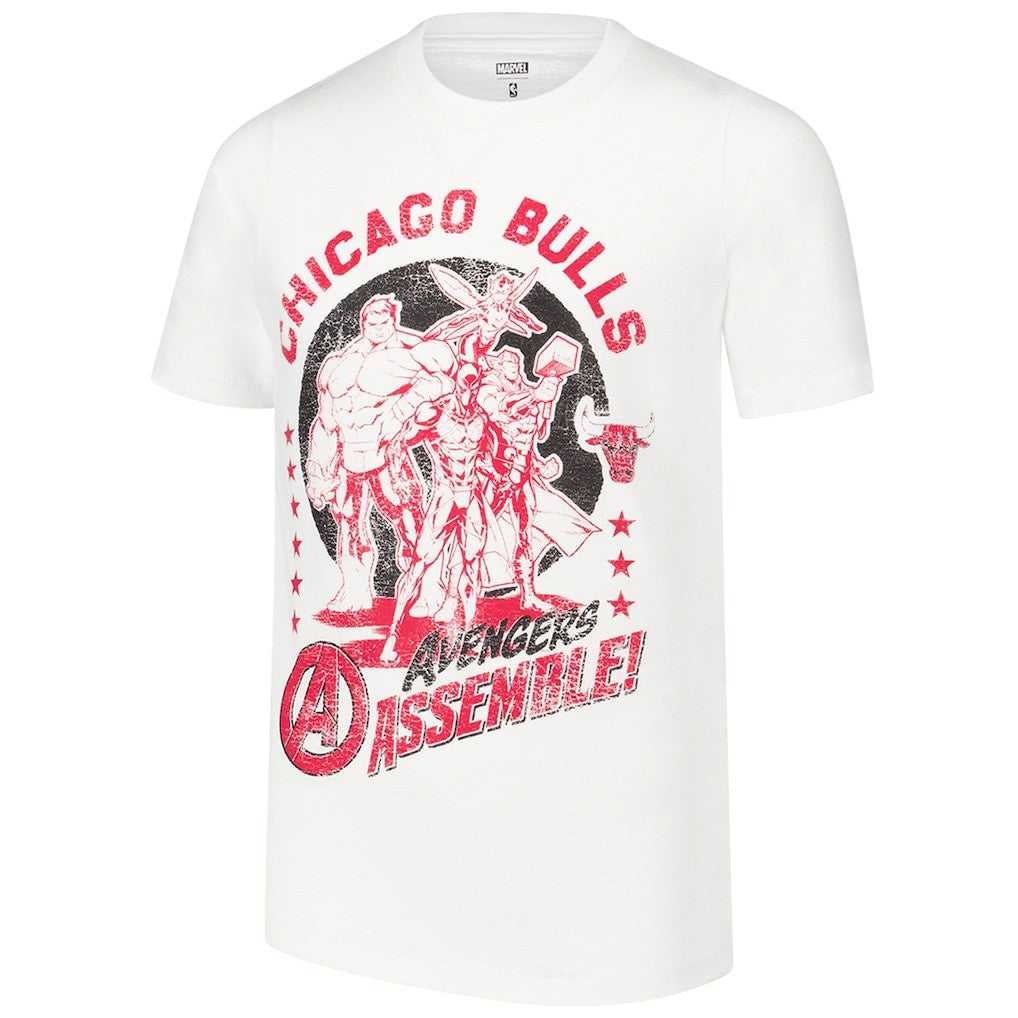 Chicago Bulls Youth NBA x Marvel Avengers Squad T-Shirt sale - White on sale
