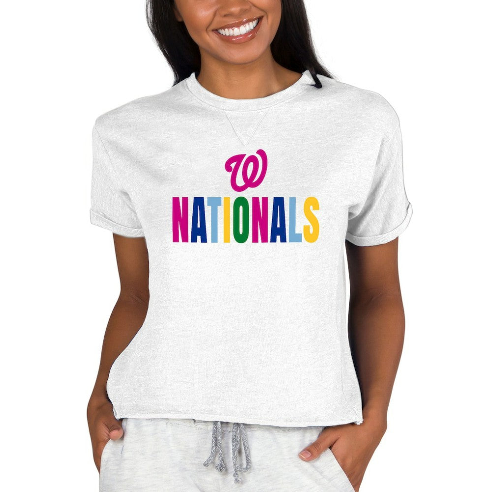 Washington Nationals Concepts Sport Women's Mainstream Terry Sweatshirt - Oatmeal