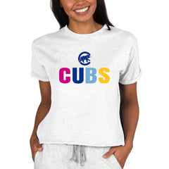 Chicago Cubs Concepts Sport Women's Mainstream Terry Sweatshirt - Oatmeal