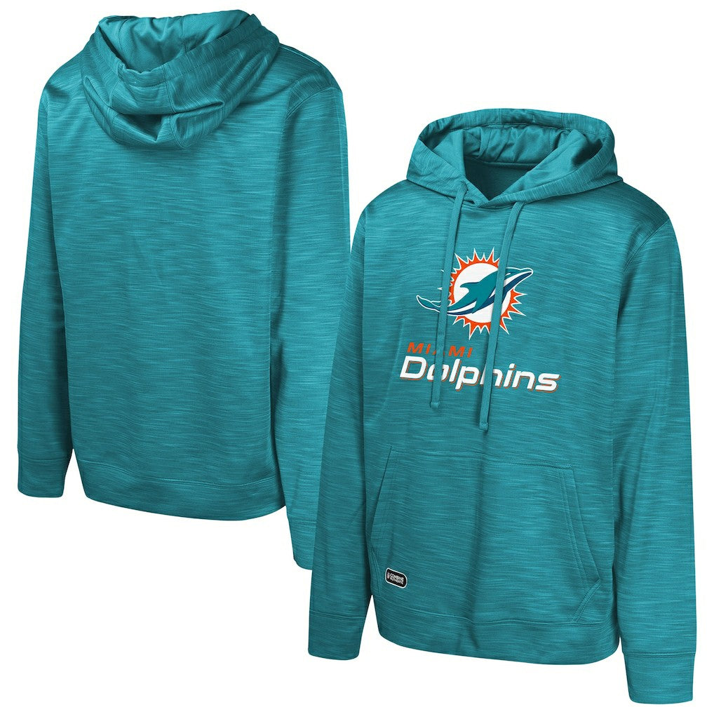 Miami Dolphins Streak Fleece Pullover Hoodie - Aqua cheap