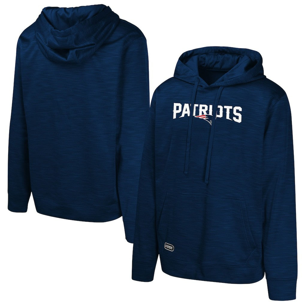 New England Patriots Streak Fleece Pullover Hoodie - Navy on sale