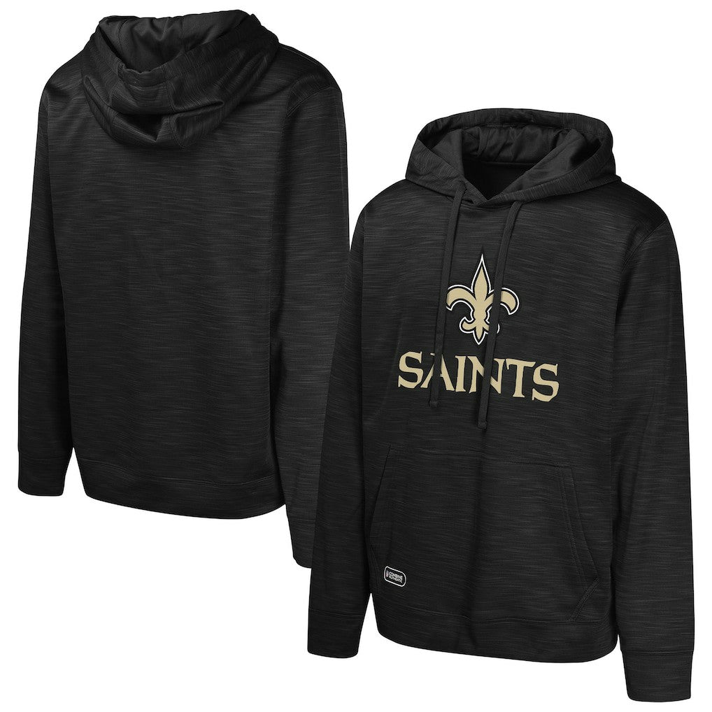 New Orleans Saints Streak Fleece Pullover Hoodie - Black sale