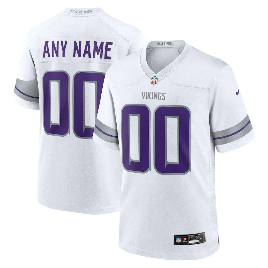 Minnesota Vikings Alternate Custom Game Jersey - White | Nike for sale
