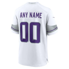 Minnesota Vikings Alternate Custom Game Jersey - White | Nike for sale