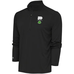 Philadelphia Flyers Antigua Shamrock Tribute Quarter-Zip Pullover Top Charcoal