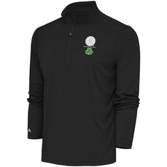 Boston Bruins Antigua Shamrock Tribute Quarter-Zip Pullover Top Charcoal