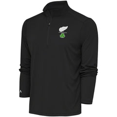 Detroit Red Wings Antigua Shamrock Tribute Quarter-Zip Pullover Top Charcoal