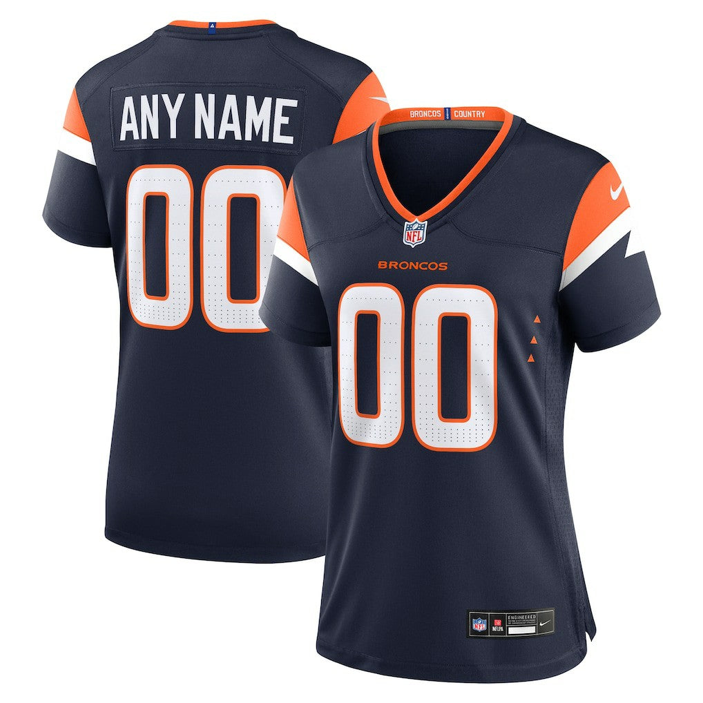 Denver Broncos Women's Alternate Mile High Collection Custom Game Jersey - Navy | Nike outlet