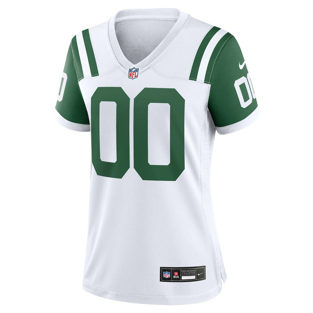 New York Jets Women's Classic Alternate Custom Replica Jersey - White | Nike cheap