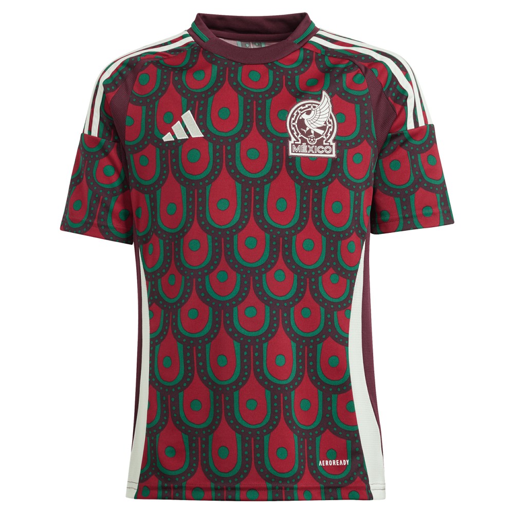 Mexico National Team Youth 2024 Home Replica Jersey - Burgundy | Adidas cheap
