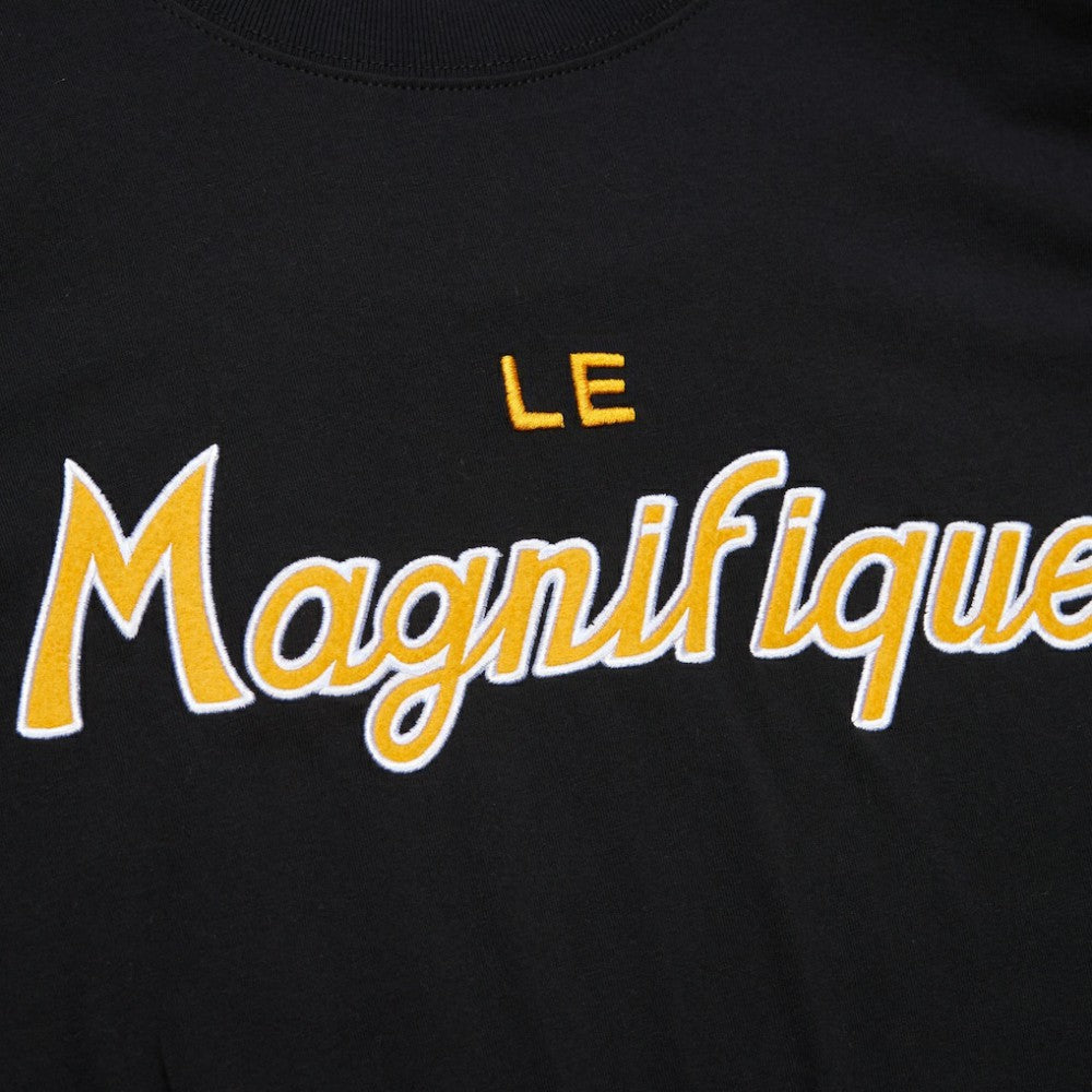 Mario Lemieux Pittsburgh Penguins Mitchell & Ness Premium Nickname Vintage Logo T-Shirt Black