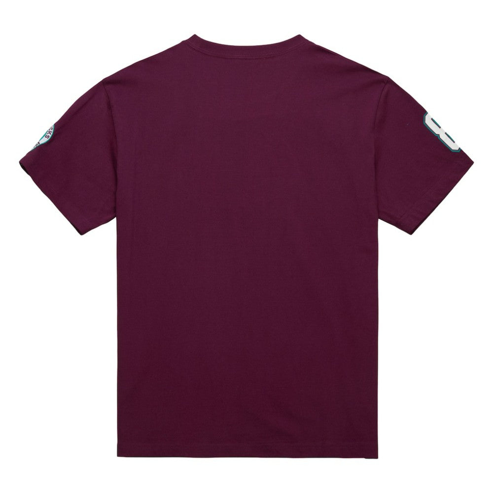 Teemu Selanne Anaheim Ducks Mitchell & Ness Premium Nickname Vintage Logo T-Shirt Purple