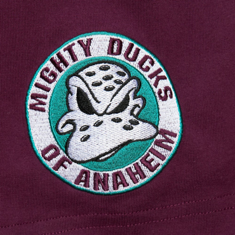 Teemu Selanne Anaheim Ducks Mitchell & Ness Premium Nickname Vintage Logo T-Shirt Purple