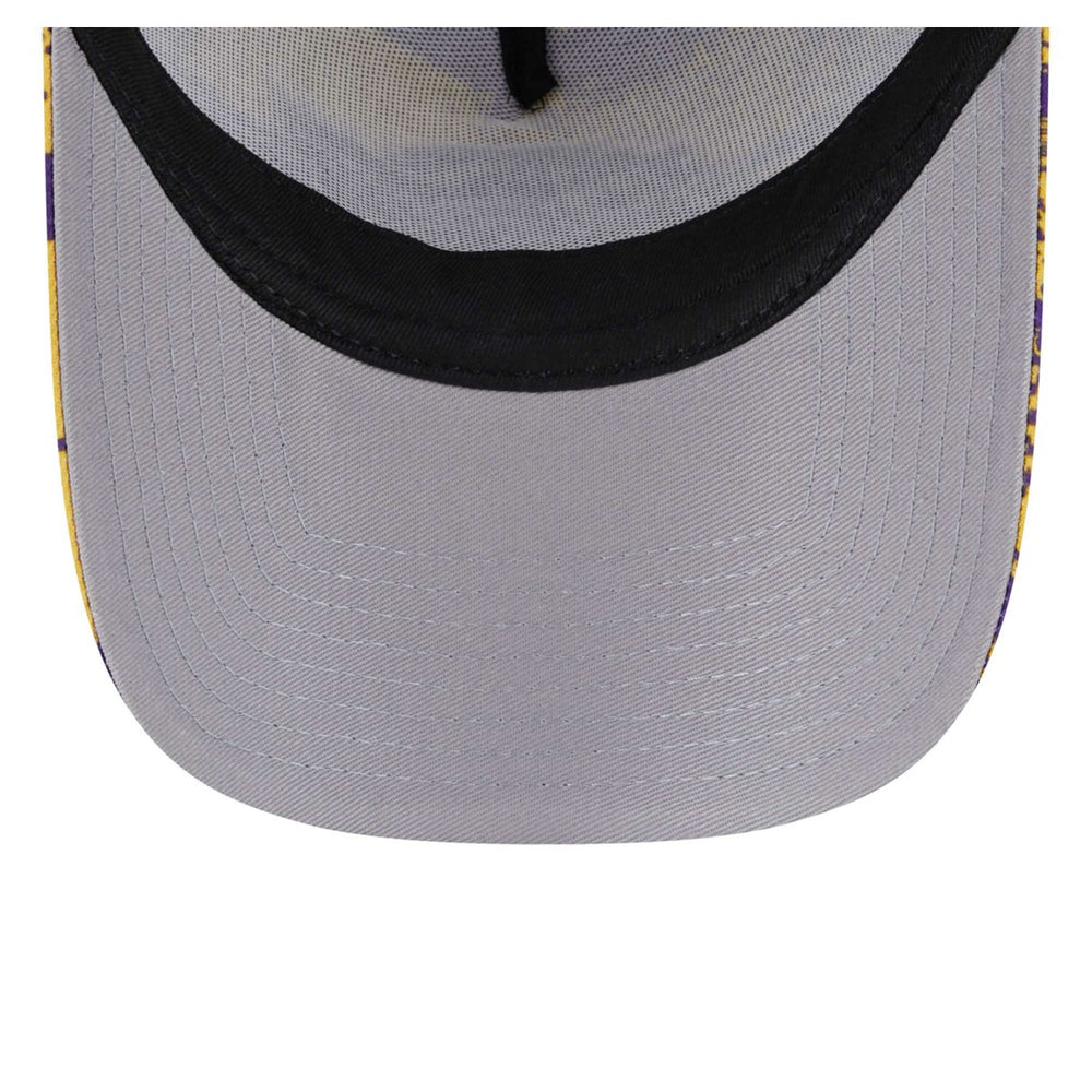 Los Angeles Lakers Tip Off A-Frame Trucker 9FORTY Adjustable Hat - Purple/Gold | New Era on sale