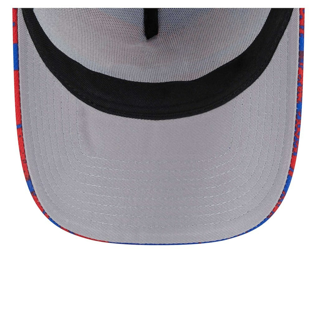 Philadelphia 76ers Tip Off A-Frame Trucker 9FORTY Adjustable Hat - Royal/Red | New Era online