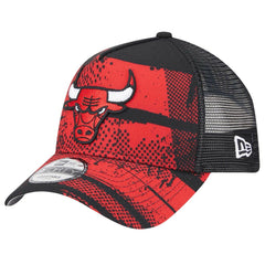 Chicago Bulls Tip Off A-Frame Trucker 9FORTY Adjustable Hat - Black/Red | New Era outlet
