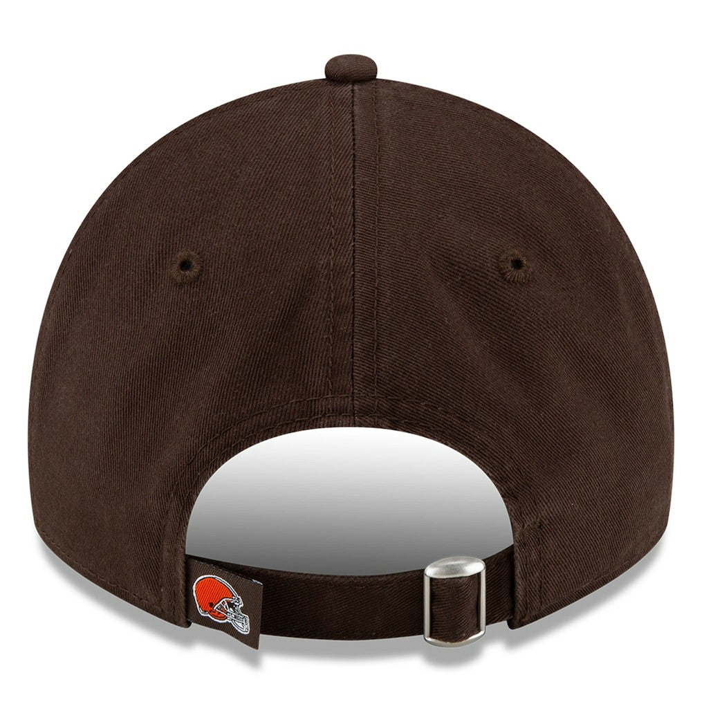 Cleveland Browns New Era Core Classic Primary 9TWENTY Adjustable Hat - Brown cheap