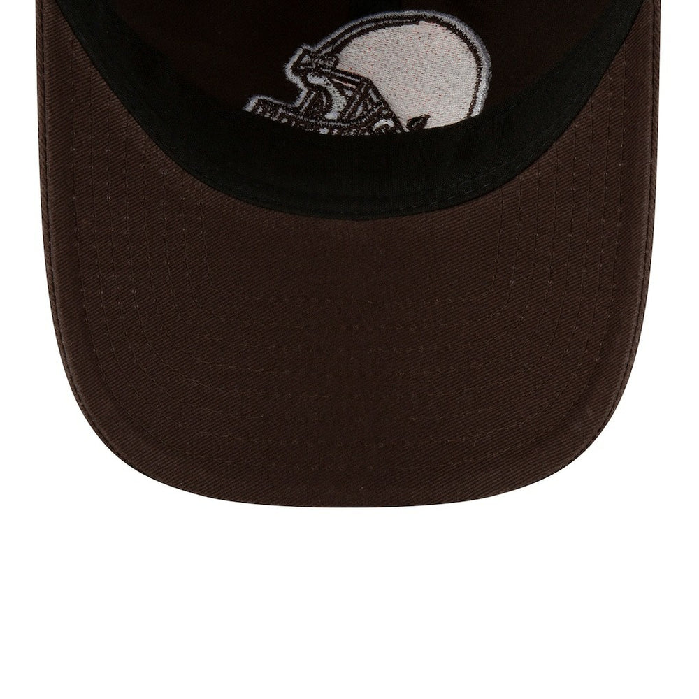 Cleveland Browns New Era Core Classic Primary 9TWENTY Adjustable Hat - Brown cheap