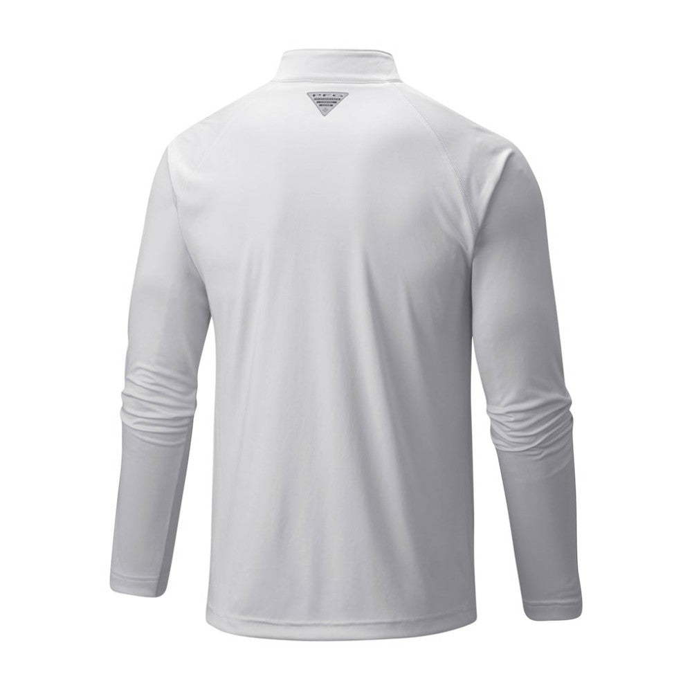 Los Angeles Dodgers Terminal Tackle Omni-Shade Raglan Quarter-Zip Pullover Top - White | Columbia