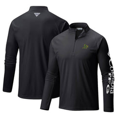 Athletics Terminal Tackle Omni-Shade Raglan Quarter-Zip Pullover Top - Black | Columbia