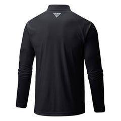Athletics Terminal Tackle Omni-Shade Raglan Quarter-Zip Pullover Top - Black | Columbia