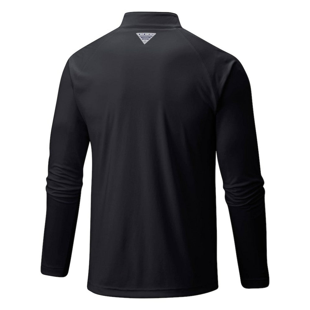 Pittsburgh Pirates Terminal Tackle Omni-Shade Raglan Quarter-Zip Pullover Top - Black | Columbia