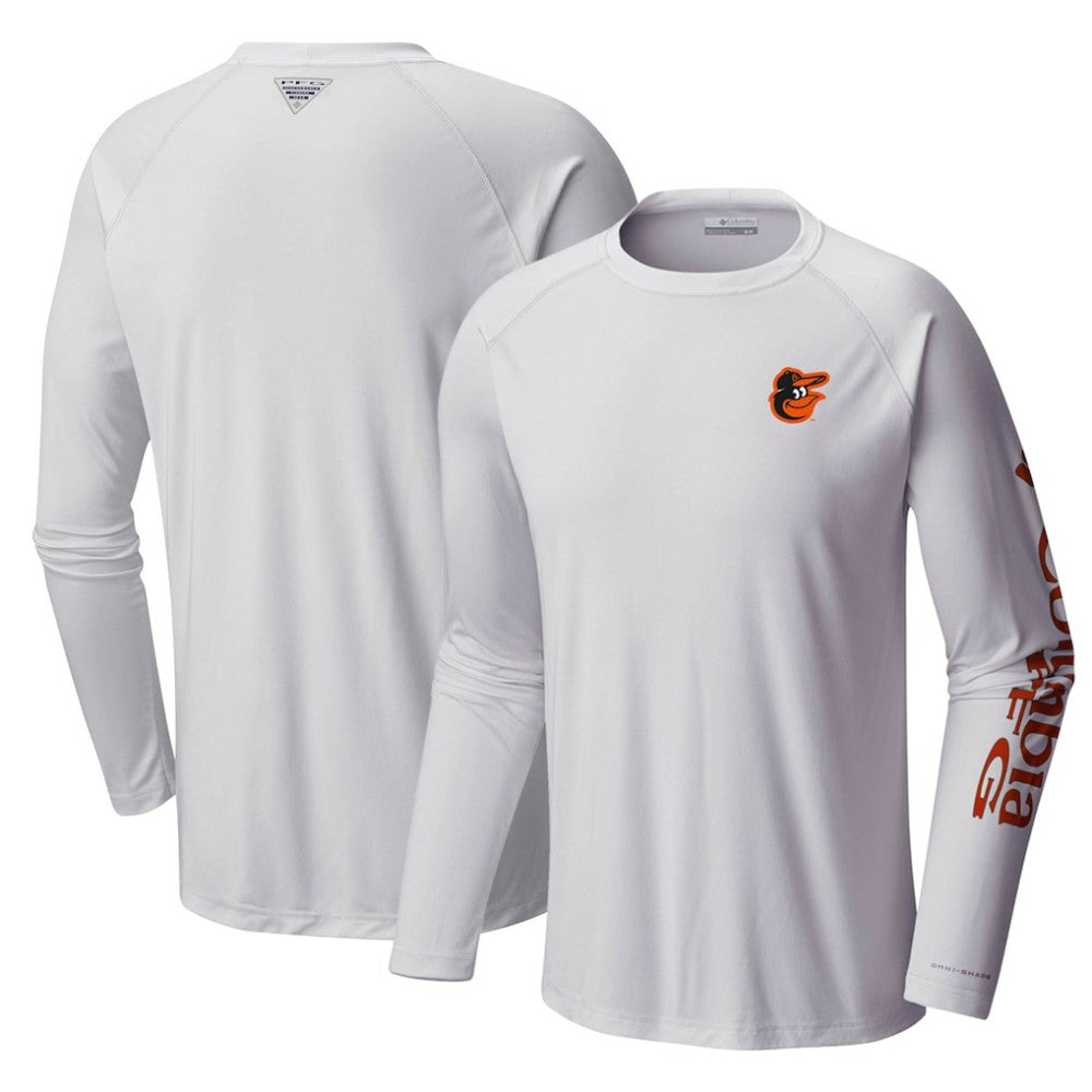 Baltimore Orioles Terminal Tackle Long Sleeve T-Shirt - White | Columbia