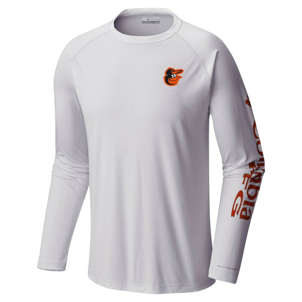 Baltimore Orioles Terminal Tackle Long Sleeve T-Shirt - White | Columbia