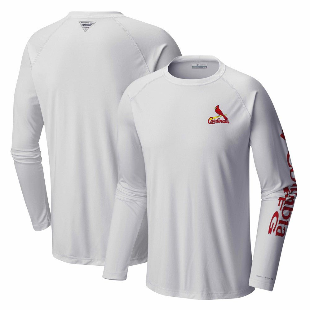 St. Louis Cardinals Terminal Tackle Long Sleeve T-Shirt - White | Columbia