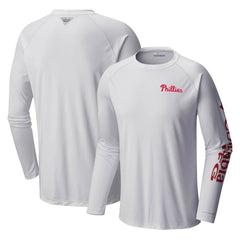 Philadelphia Phillies Terminal Tackle Long Sleeve T-Shirt - White | Columbia