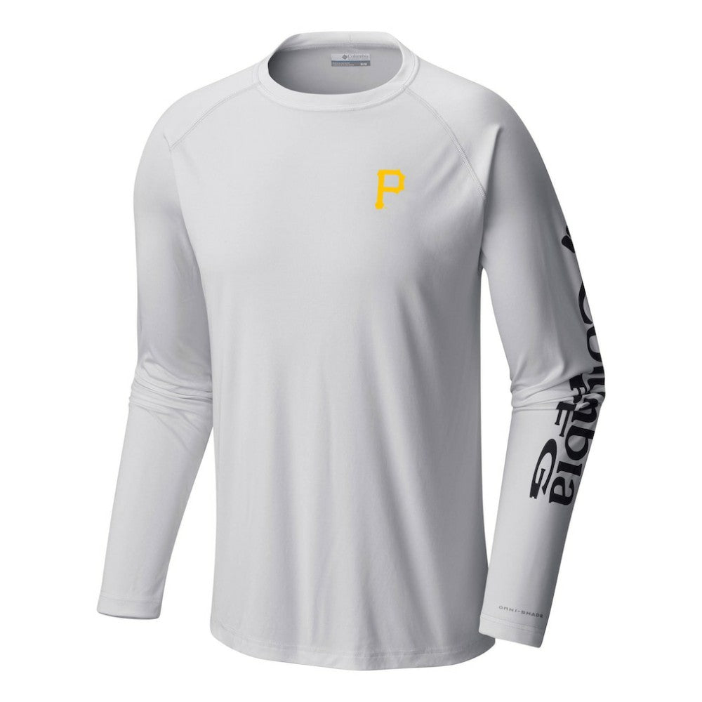 Pittsburgh Pirates Terminal Tackle Long Sleeve T-Shirt - White | Columbia