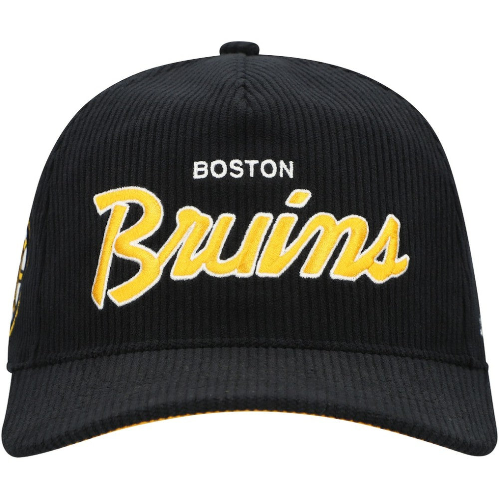 Boston Bruins '47 Crosstown Corduroy Hitch Adjustable Hat Black