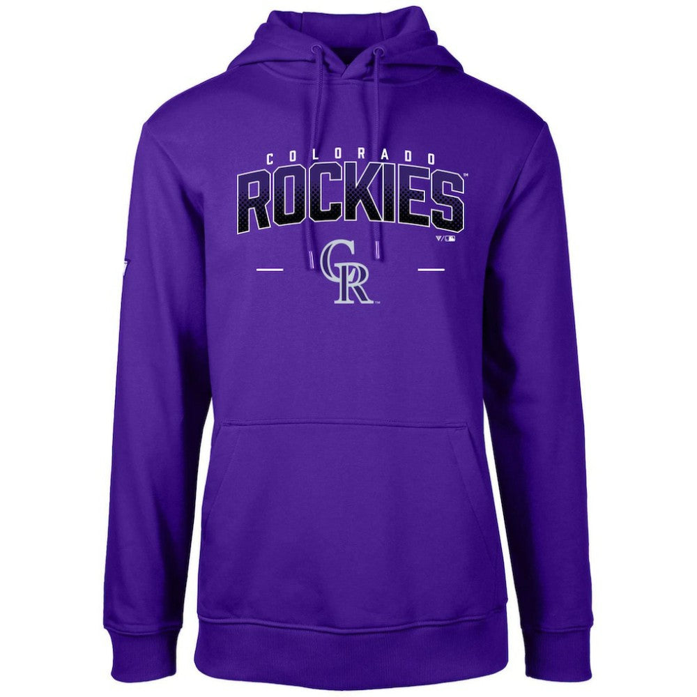 Colorado Rockies Levelwear Podium Doubleheader Pullover Hoodie - Purple