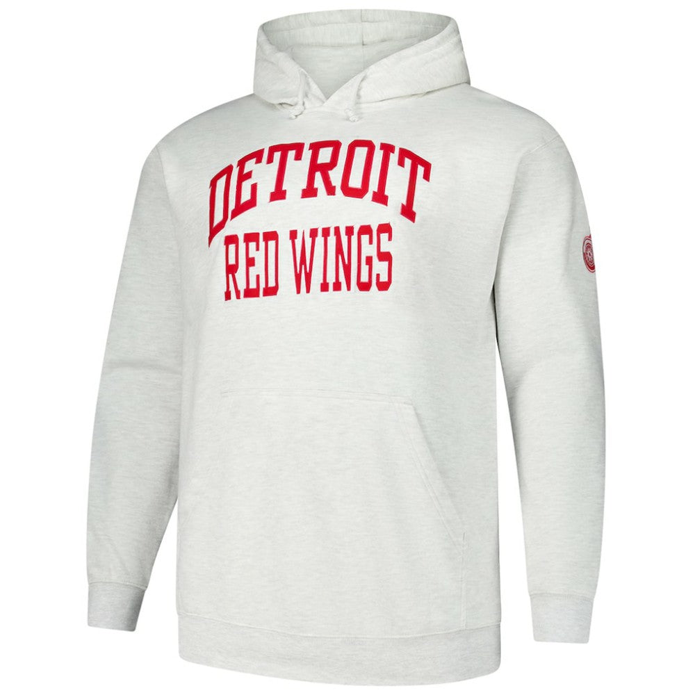 Detroit Red Wings Fanatics Big & Tall Fleece Pullover Hoodie Heather Gray